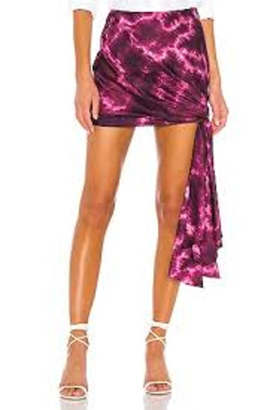 CINQ a SEPT Ryder Satin Printed Mini Skirt NWT Size 8 medium m